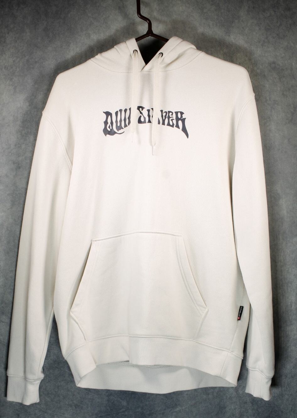 Quiksilver Since 1969 Hoodie Cream Off White Pullover Sweatshirt Mens Medium M